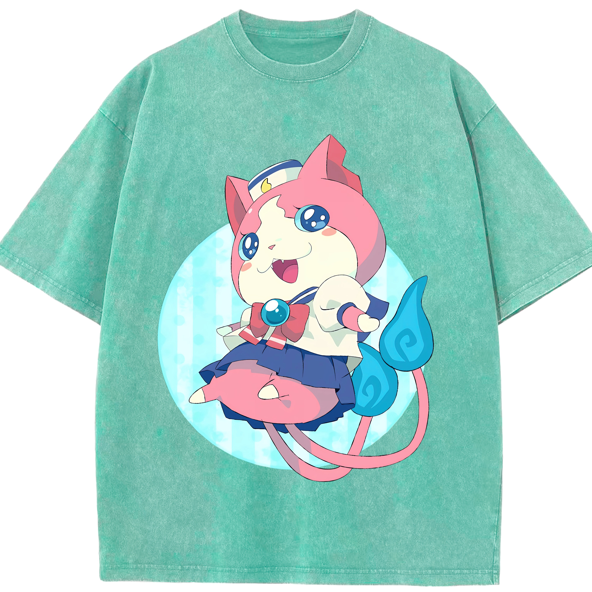 （画像用） 妖怪ウォッチ Yo-kai Watch 綿100% ヴィンテージ風 半袖Tシャツ（フロントプリント）
